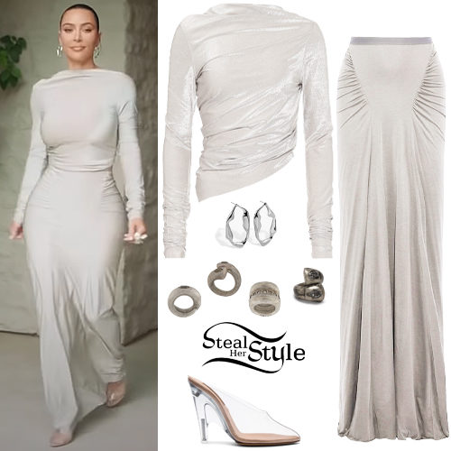 Metallic Top and Maxi Skirt