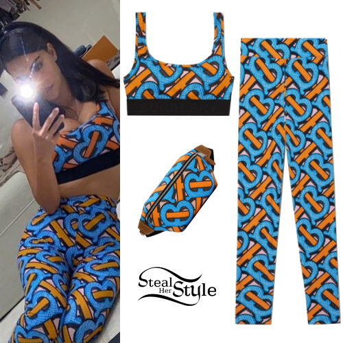 Burberry Monogram Print Bikini and Leggings Set