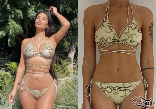 Printed Triangle Bikini