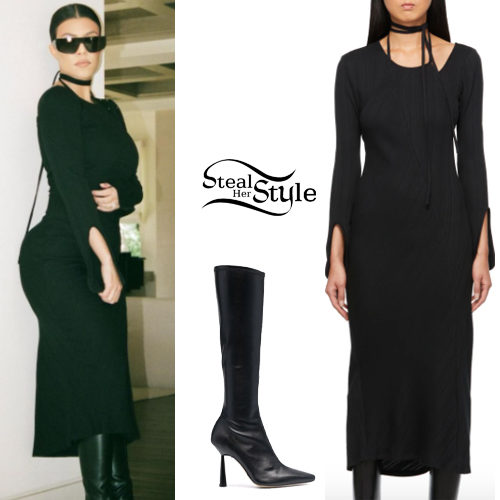 Black Dress and Boots