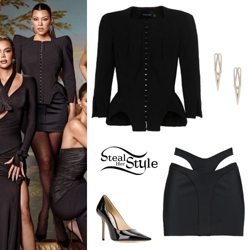 Black Jacket and Mini Skirt