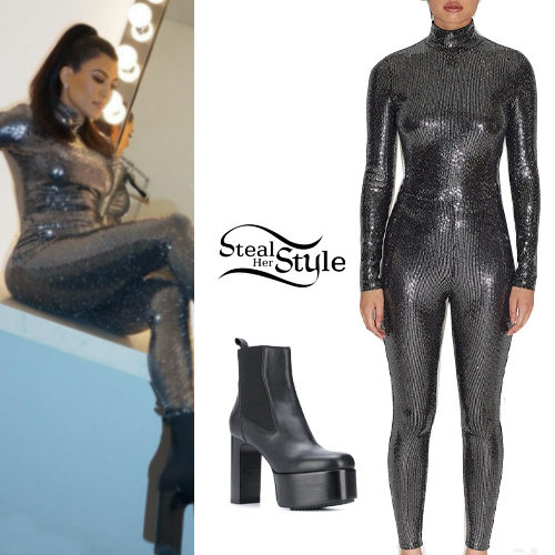 Grey Pailette Top and Leggings