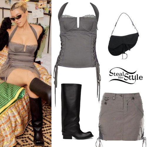 Lace-Up Corset and Skirt