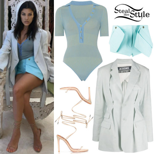 Light Blue Blazer and Shorts