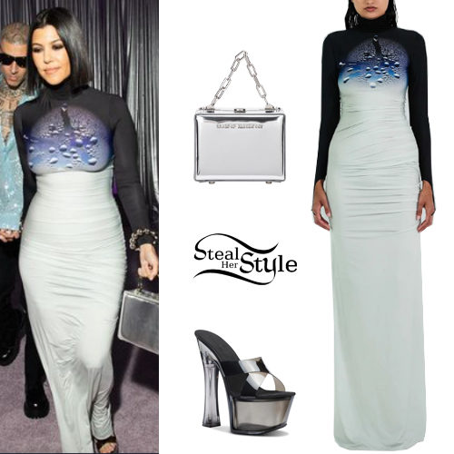 Printed Maxi Dress, Platform Shoes