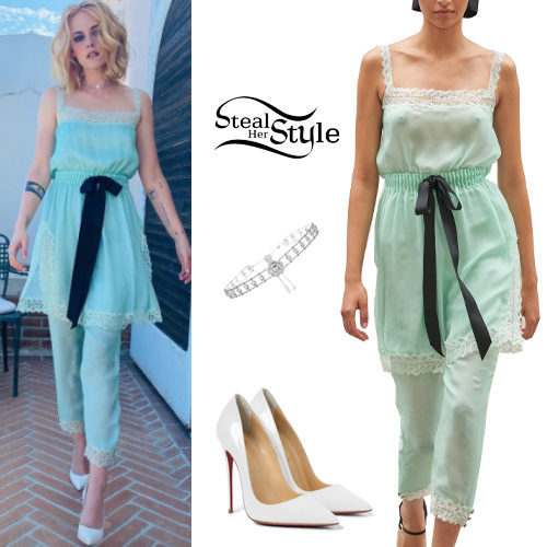 Mint Lace Blouse and Pants