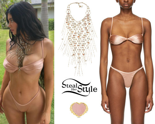 Pink Bikini, Crystal Necklace