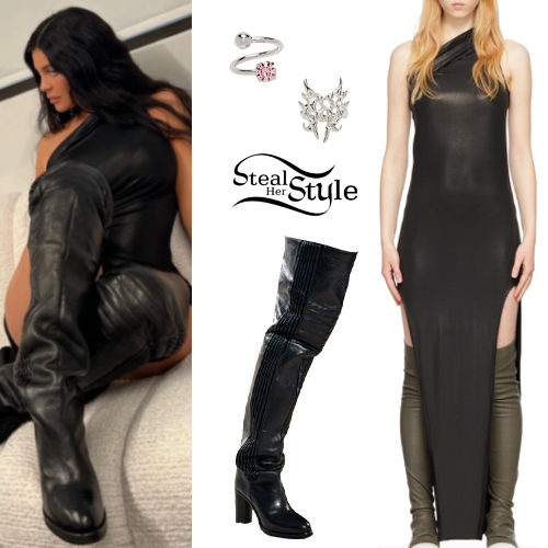 Black Dress and Boots