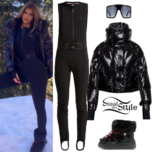 Black Jumpsuit and Padded Jacket