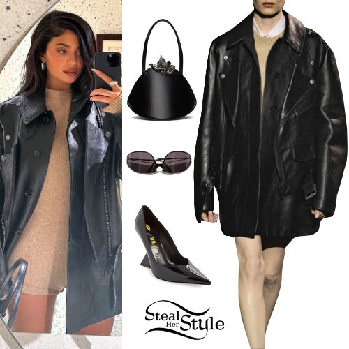 Black Leather Jacket and Pumps