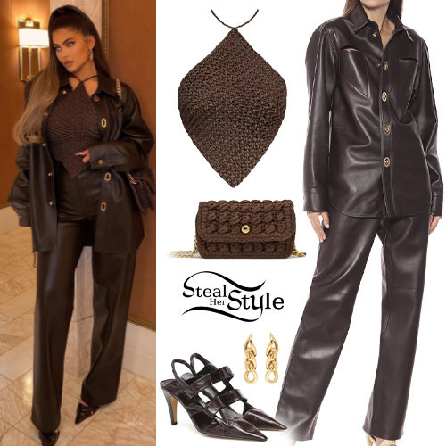 Brown Leather Shirt and Pants