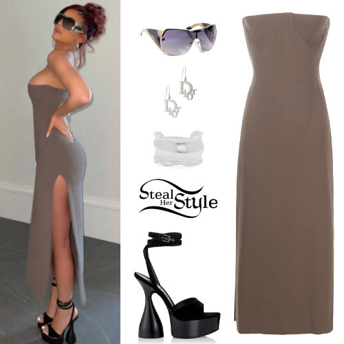 Corset Dress, Platform Sandals