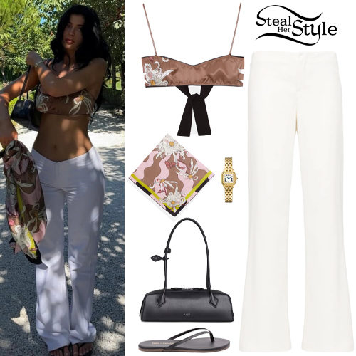 Floral Top, White Pants