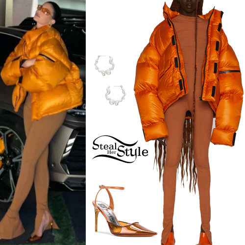 Orange Jacket, Nude Catsuit