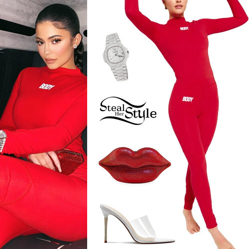 Red Bodysuit and Leggings