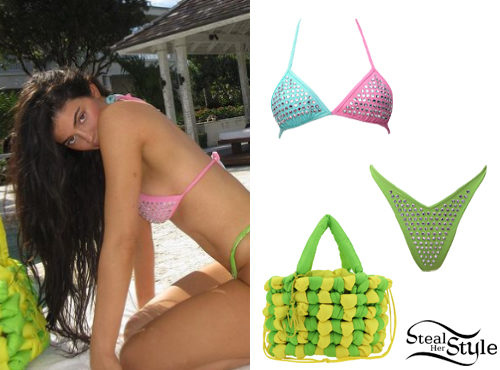 Rhinestone Bikini, Green Bag