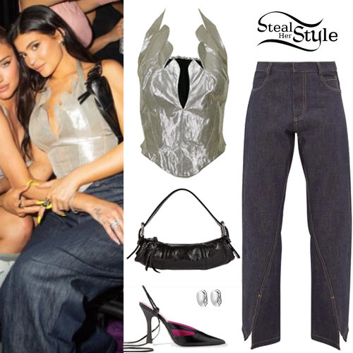 Silver Top, Indigo Jeans