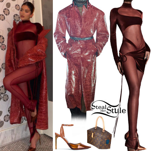 Velvet Catsuit, Red Coat