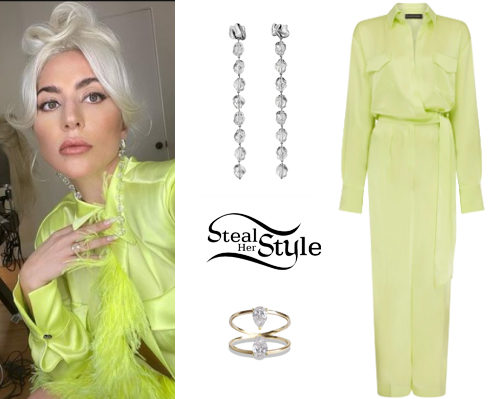 Neon Jumpsuit, Long Earrings