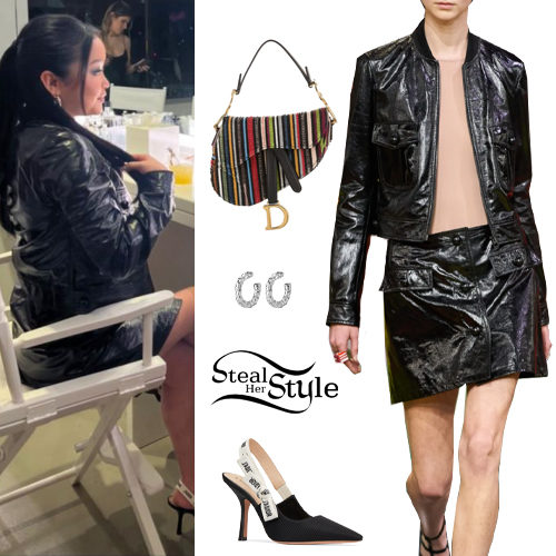 Black Jacket and Mini Skirt