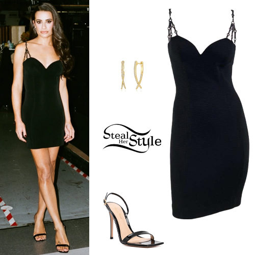 Black Mini Dress and Sandals