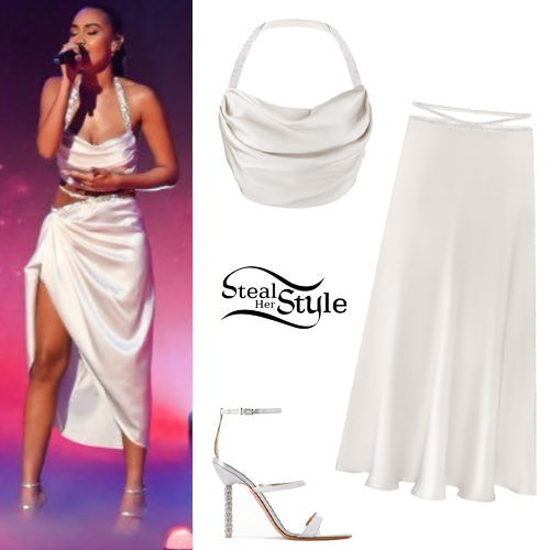 Silk Crop Top and Skirt