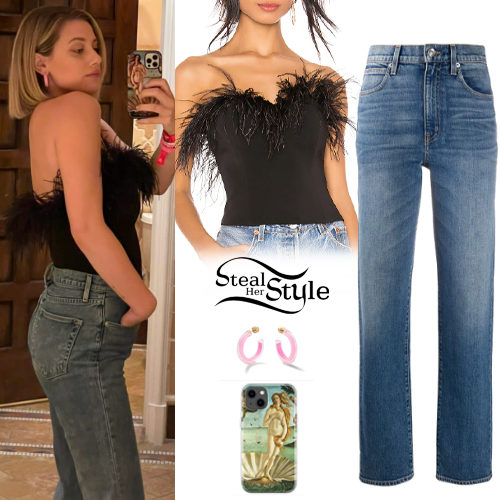 Feather Top, Blue Jeans