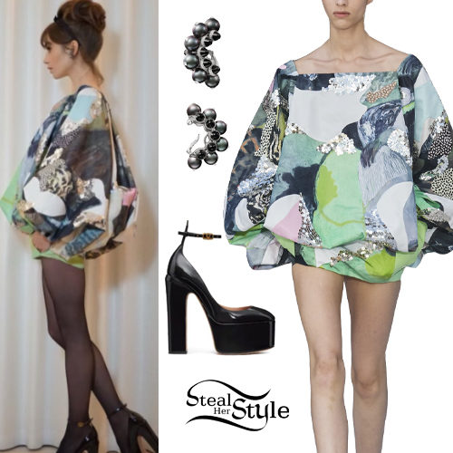 Printed Dress, Platform Pumps