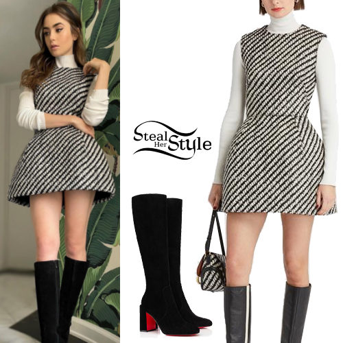 Tweed Dress, Black Boots