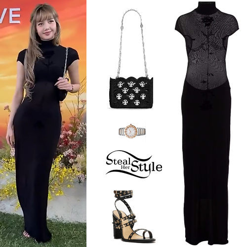 Black Dress and Sandals