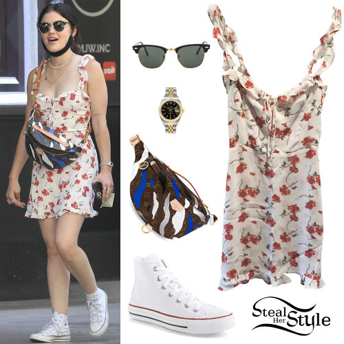 Floral Mini Dress, White Sneakers