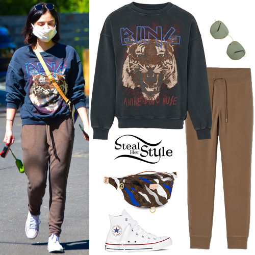 Printed Sweatshirt, Brown Joggers