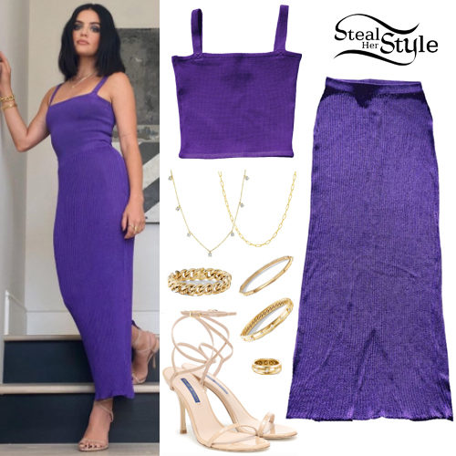 Purple Knit Top and Skirt