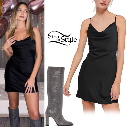 Black Mini Dress, Croc Boots