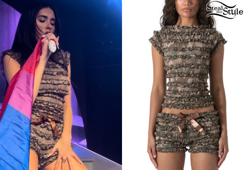 Camo Ruffle Tee and Shorts