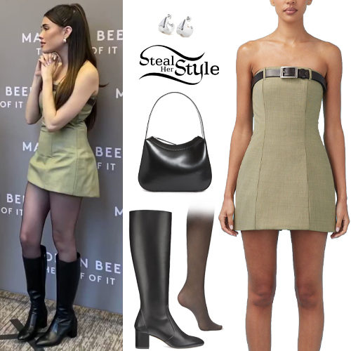 Green Mini Dress and Boots