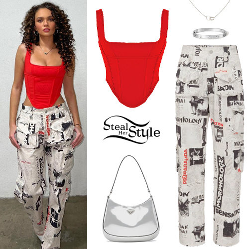 Red Corset, Newspaper Pants