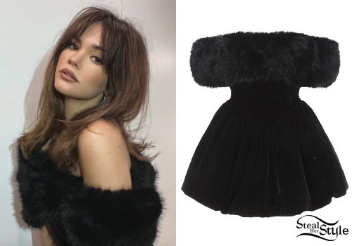 Black Velvet Mini Dress