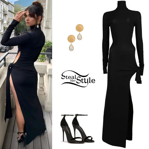 Cutout Dress, Patent Sandals