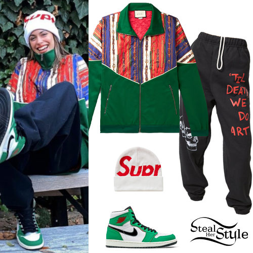 Green Jacket, Black Joggers