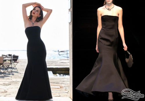 Black Strapless Gown