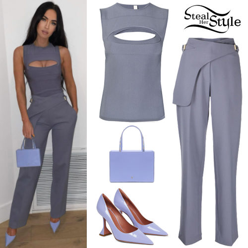 Dusty Blue Cutout Top and Pants