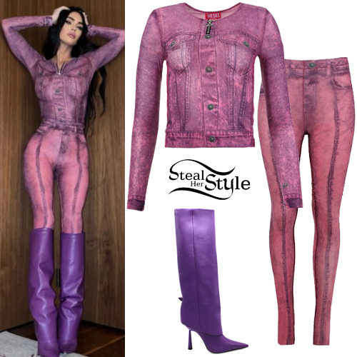 Pink Denim Top and Leggings