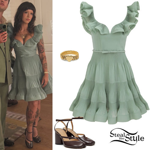 Zimmermann Frill Mini Dress and Maison Margiela Tabi Pumps