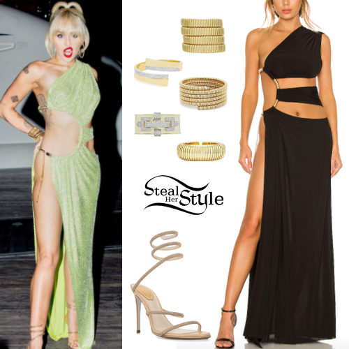 Cut Out Gown, Crystal Sandals