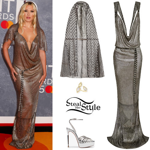 Hooded Egyptian Gown and Platform Sandals