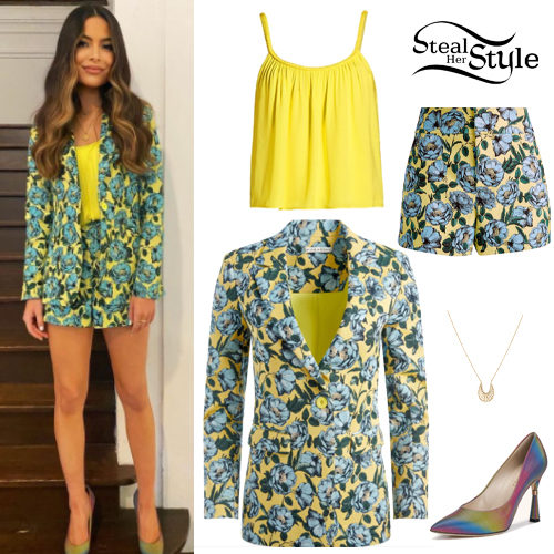 Floral Print Blazer and Shorts