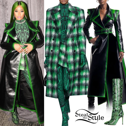 Green Coat, Python Boots