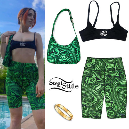 Black Bra, Green Shorts