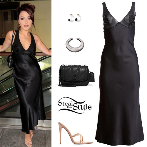 Black Dress, Nude Mules